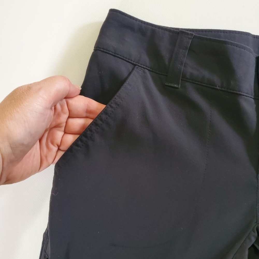 2416 * Columbia Hiking Oudoor Capri Pants Black Size 2 - Picture 5 of 16